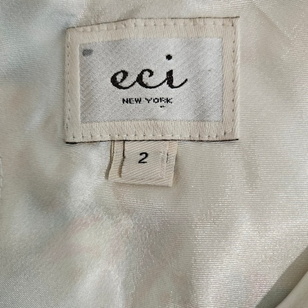 ECI New York Tropical Mini Dress V Neck Resort Vacation Size 2 - Picture 7 of 15